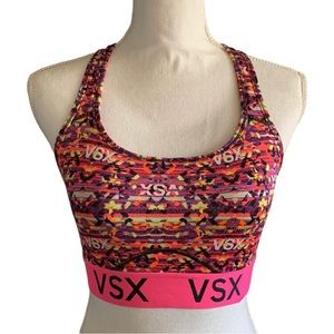 Victoria’s Secret Sport Multicolored Sporty Statement Racerback Workout Gym Bra